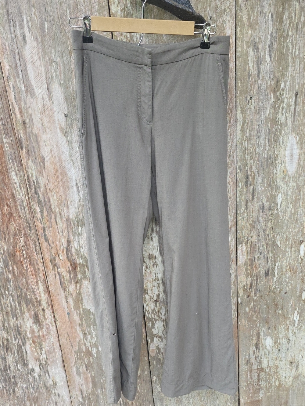 Brunello Cucinelli Taupe Wide-Leg Trousers 40/34/36/ USA 4
